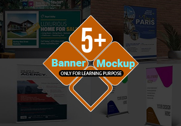Roll up and X Banner Mockup Bundle 06